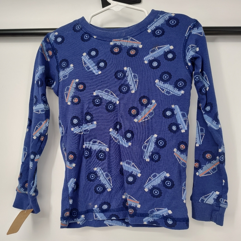 Carter's Blue Long Sleeve Pajama Shirt with Monster Truck Design Kids Size 4T